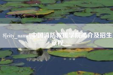 贺州中国消防救援学院简介及招生章程