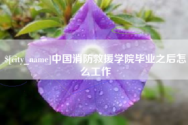 贺州中国消防救援学院毕业之后怎么工作