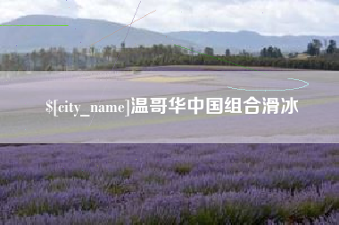 贺州温哥华中国组合滑冰