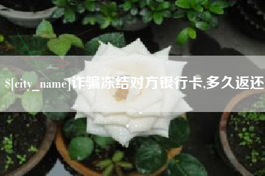贺州诈骗冻结对方银行卡,多久返还