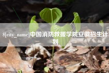 贺州中国消防救援学院安徽招生计划