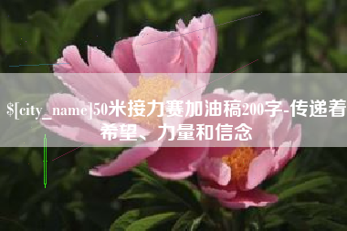 贺州50米接力赛加油稿200字-传递着希望、力量和信念