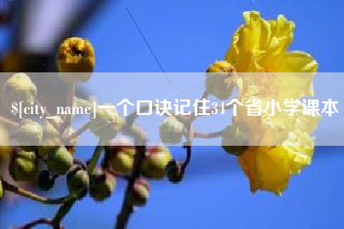 贺州一个口诀记住34个省小学课本