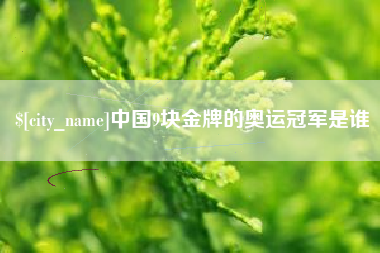 贺州中国9块金牌的奥运冠军是谁