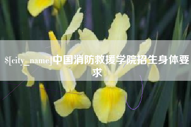 贺州中国消防救援学院招生身体要求