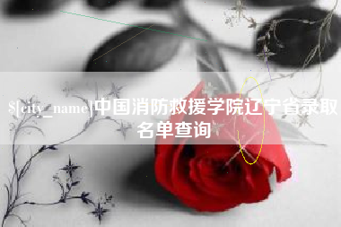 贺州中国消防救援学院辽宁省录取名单查询