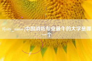 贺州中国消防专业最牛的大学是哪一个