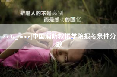 贺州中国消防救援学院报考条件分数