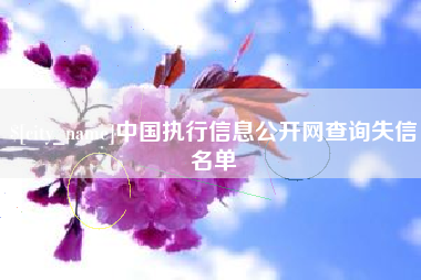 贺州中国执行信息公开网查询失信名单