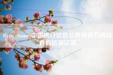 贺州中国执行信息公开网官方网站查询结案证明