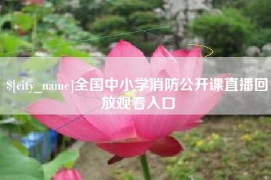 贺州全国中小学消防公开课直播回放观看入口