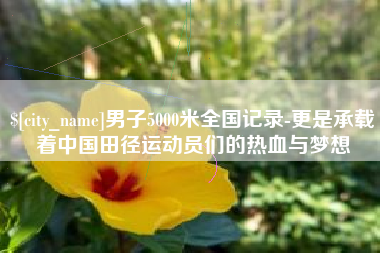 贺州男子5000米全国记录-更是承载着中国田径运动员们的热血与梦想