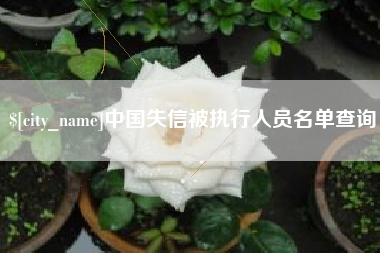 贺州中国失信被执行人员名单查询