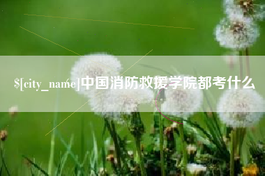 贺州中国消防救援学院都考什么