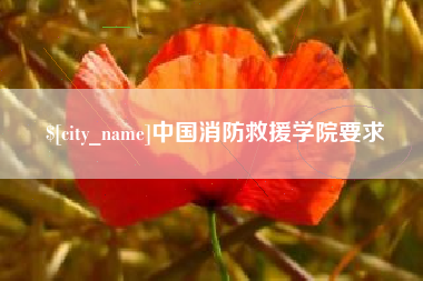 贺州中国消防救援学院要求