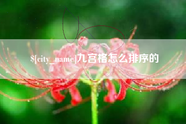 贺州九宫格怎么排序的