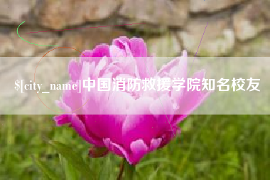 贺州中国消防救援学院知名校友