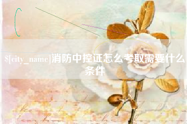 贺州消防中控证怎么考取需要什么条件