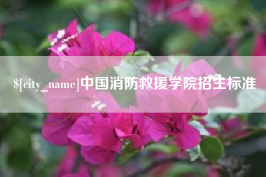贺州中国消防救援学院招生标准
