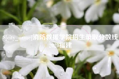 贺州消防救援学院招生录取分数线2020福建