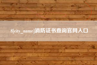 贺州消防证书查询官网入口
