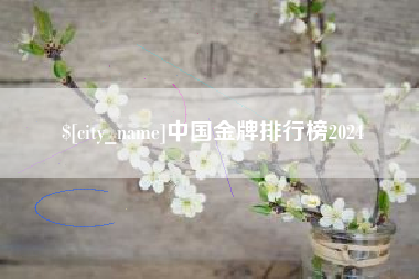 贺州中国金牌排行榜2024
