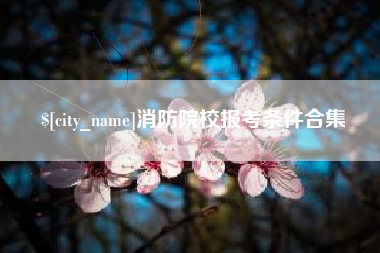 贺州消防院校报考条件合集
